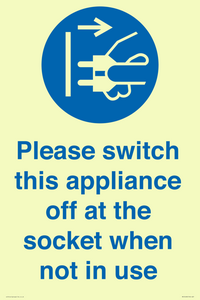 Please switch this appliance off at the socket when not in use